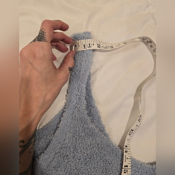 Stars Above NWT Womens Fuzzy Cropped Tank Top Blue Size XL - Picture 4 of 10